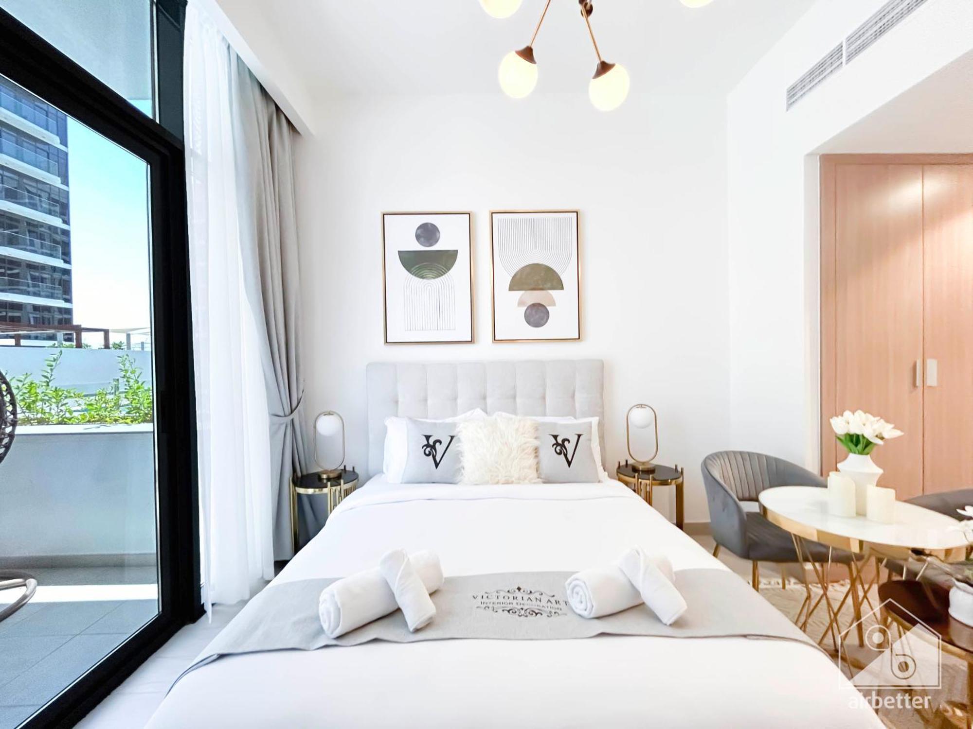 Charming Studio With Balcony In Azizi Riviera Dubai Exterior photo